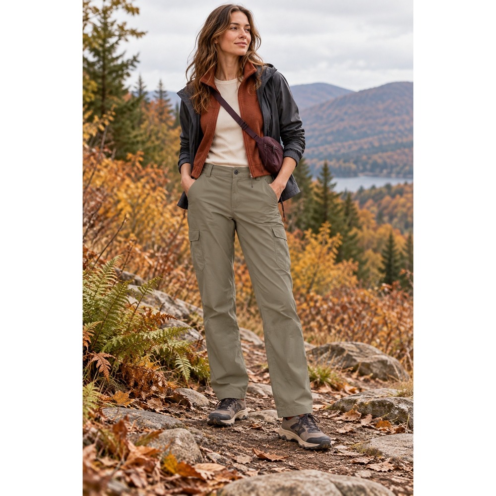 Duluth Cargo Pants Women's Size 8 Olive Gorpcore Hiking Utility 32 Inch Inseam